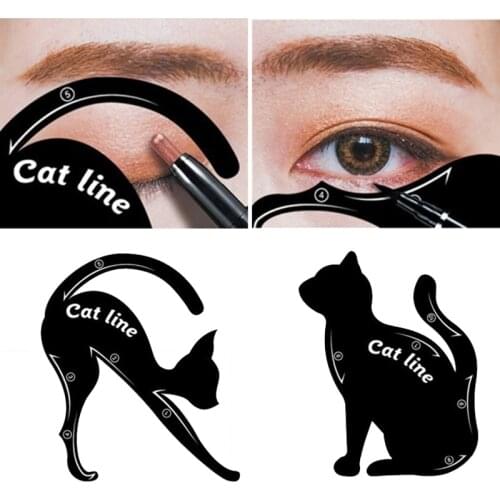 1Set Eye Liner Makeup Eye Eyeliner TemplateNew Design Eyeliner Template Models Eyebrow Eyes Liner Template Shaper Tool
