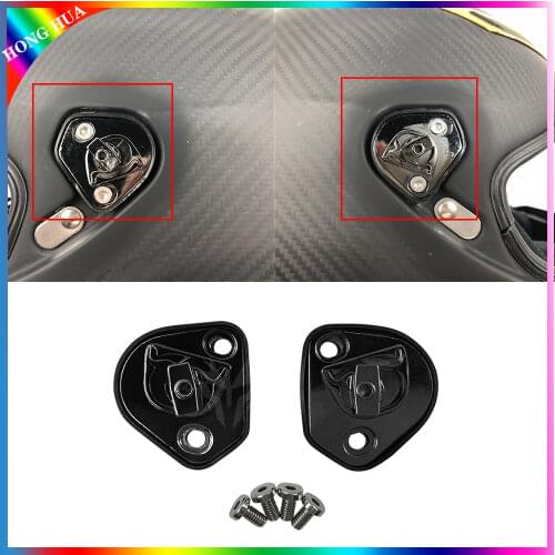 Motorcycle Helmet Accessories A Pair of Pivot Kit Base Plate with Four Screws for AGV Pista GP R GP RR Helmet Accessories