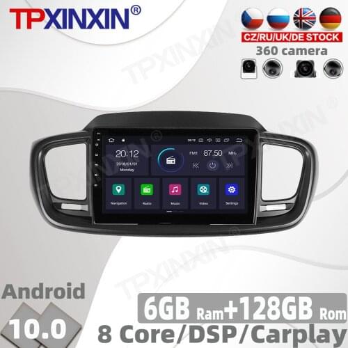 6+128GB Android 10 PX6 For Kia Solanto 2015 - 2020 Car Radio Accessories Multimedia Video Player Navigation GPS Auto 2din No DVD