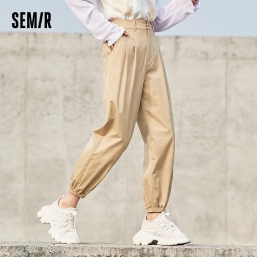 SEMIR Casual Pants Women Bloomers Suit Elastic Waist Tall 2021 Spring And Autumn New Loose Pants