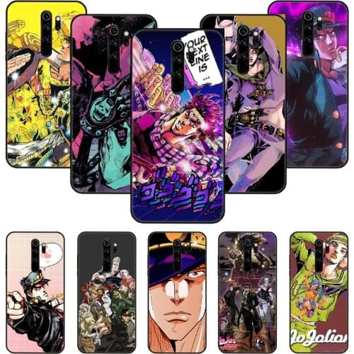 Phone Case For Xiaomi Redmi Note 8 8T 7 7A 9 9S 8A 4 5 Pro Black Cover Coque Trend Prime JoJos Bizarre Adventure JoJo Anime