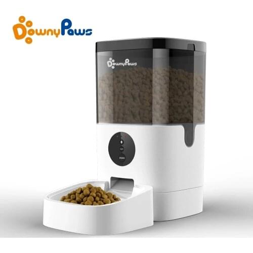 DownyPaws 4/6L Automatic Pet Feeder For Cats Smart WiFi Feeder With Voice Recorder Timing Large Capacity Dog Cat Food Dispenser