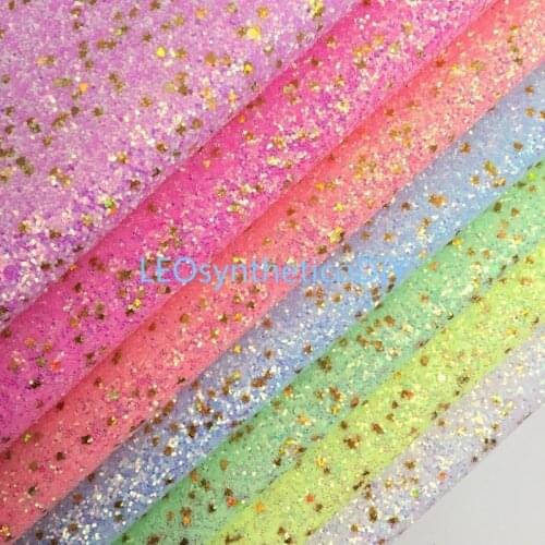 1PC 21X29CM Chunky Glitter Leather with Hearts, Noen Glitter Leather Sheets For Making Bows LEOsyntheticoDIY 6s03