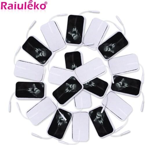 50P Reusable Electrode Pads For Electric Tens Acupuncture Digital Therapy Machine For Slimming Electric Body Massager Frequency