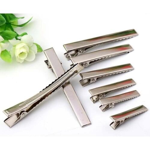 Pack 35/45/55/65/75mm Metal Clip Crocodile Duckbill Clip With Teeth Alligator Clips For DIY hair clips Jewelry accessories