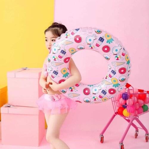 Unicorn Inflatable Swimming Ring Pool Float Toys Donut Inflatable Circle Kids Lifebuoy Adult Swimming Equipment Party Decoration
