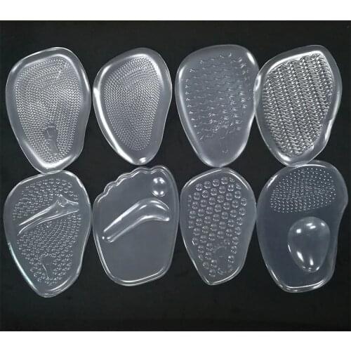 Jeseca New 1 Pair Women Soft Silicone Gel Cushion Pad Insoles Metatarsal Support Insert Shoes Pads Anti-Slip Foot Protection