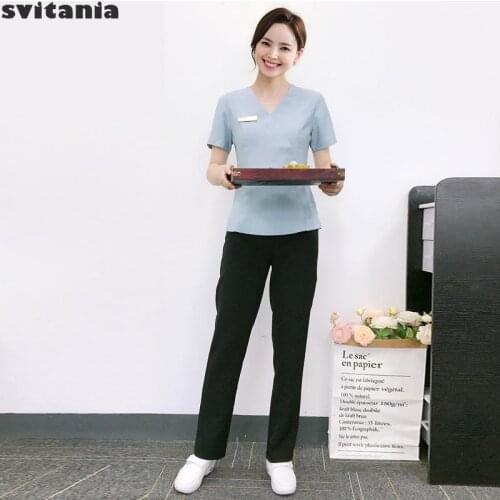 2020 New Work Clothes Beauty Technician Foot Therapy Tea Artist Uniform Skin Management Suit
