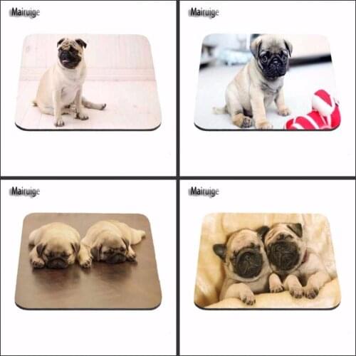 New Fashion Love Cute Pug Dogs Printing Durable Non-Skid Soft Gaming Mat for Desktop Mouse Pad Choose three sizes