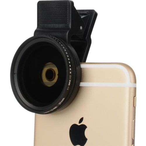 Mobile Phone Lens CPL 37MM Lens Filter Professional Cell Phone Camera Lens Close up Filter ND2-400 For Smartphone Pad Computer
