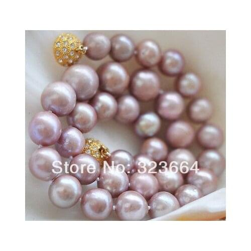 7-8MM Genuine Natural Lavender akoya cultured pearl necklace