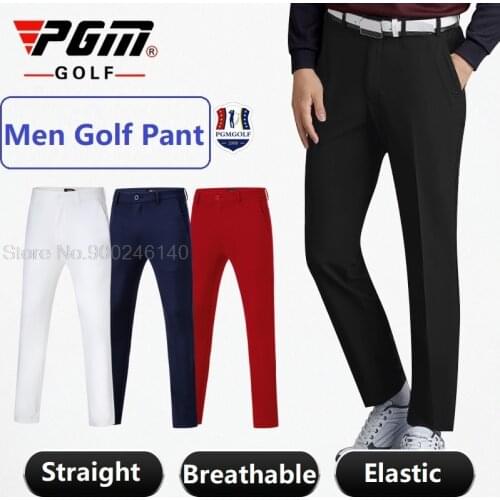 PGM Golf Clothing Summer Mens Golf Pants Elastic Breathable Leisure Sports Pants Male Quick-Dry Long Trousers Casual Business