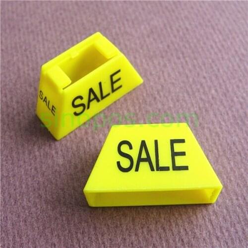 Plastic Sale Hanger Marker, 3D trapezoid cubes clip SALE printed sizers, apparel label sign slip over information size markers