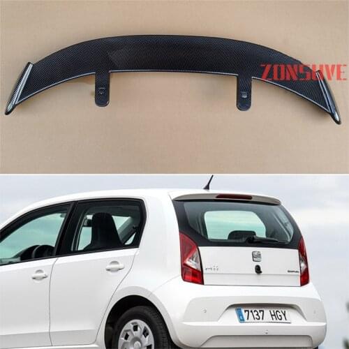 Use For 2016 Seat Sii ABS Plastic Carbon Fiber Look Hatchback SUV Roof Rear Wing Body Kit Accessories