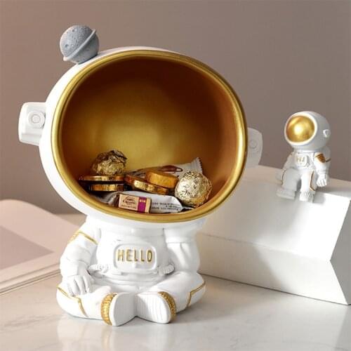 Nordic Resin Astronaut Figurine Key storage Spaceman statue artificial Cosmonaut sculpture interior home living room Porch Decor