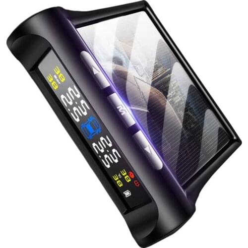 Solar TPMS Tire Pressure Monitoring System Digital LCD Display External Tire Pressure Sensor Auto Security Alarm Systems
