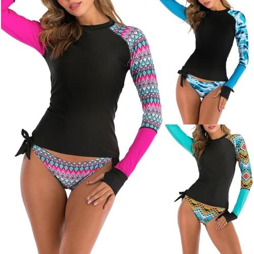 Sport Swimsuit Women Conservative Bikini 2021 Women Push Up Long Sleeve Surfing Suit Diving WomenS Slim Swimsuit купальник