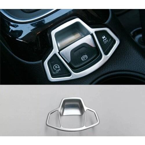 Carbon fiber Style Handbreak Park Brake Around Cover Trim For Jeep Compass 2017 2018