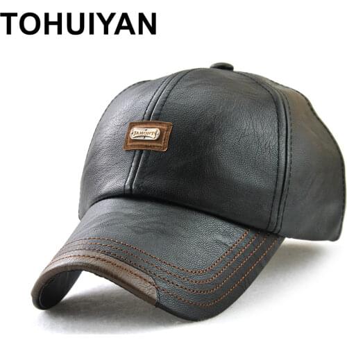 TOHUIYAN Men's Leather Baseball Caps China