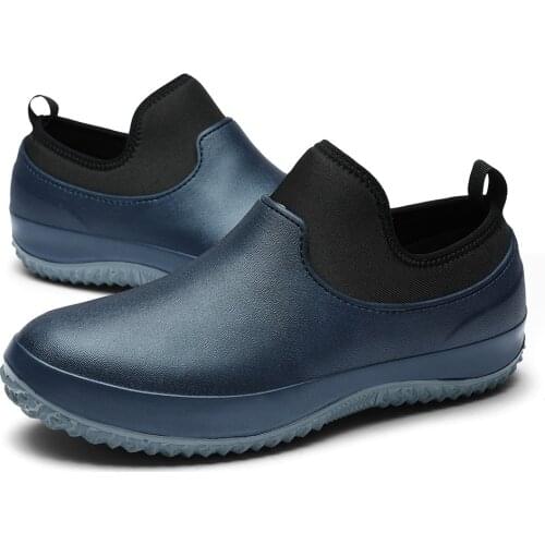 Unisex Waterproof Garden Shoes Womens Rain Boots Mens Car Wash Footwear Non-Slip Outdoor Work Rain Boot 2020 New