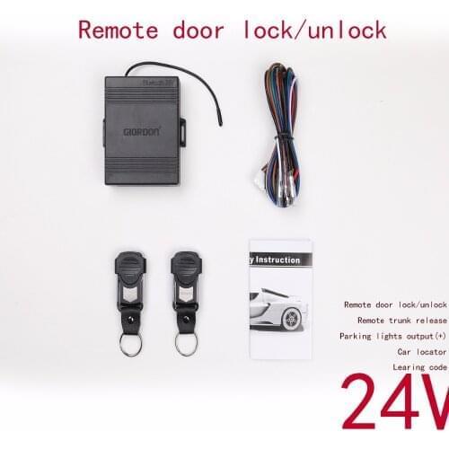 Universal 24v For Truck Car Alarm System Central Locking/unlock App Remote Control With 2 remote controls