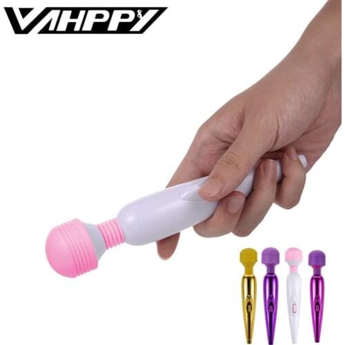 VAHPPY Powerful oral clit Vibrators for Women USB Charge AV Magic Wand Vibrator Massager Adult Sex Toys for Woman Masturbator
