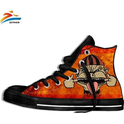 3D print flower Skull Skeleton shoesfunny men hiphop Skull head Characters make funny faces mens shoes