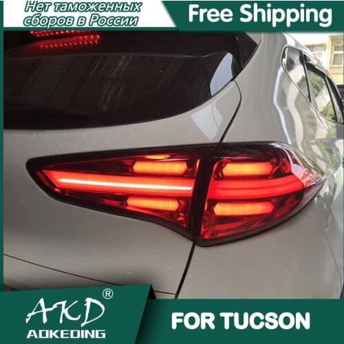 For Car Hyundai Tucson 2015-2018 Tail Lamp Led Fog Lights DRL Day Running Light Tuning Car Accessories Tucson IX35 Tail Lights