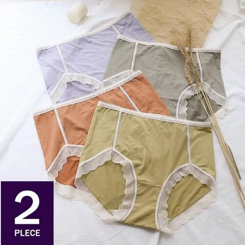Plus Size Panties Women Sexy Lace Underwear Big Size Briefs Girls Soft Comfortable Underpant Female Large Fashion 2021