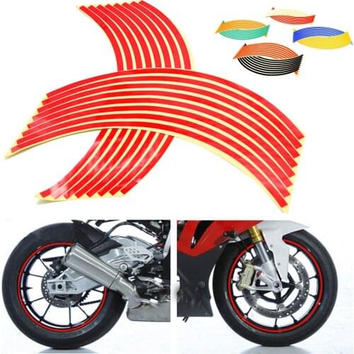 16 Strips 17inch/18inch wheel Motorcycle Wheel Tire Rim Stickers for Kawasaki Yamaha Suzuki sv650 sv650s 1999-2009 sv 650 650 s