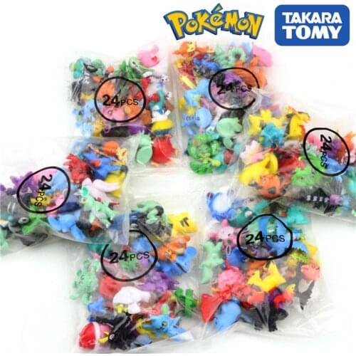 2.5cm-3cm POKEMON figures 144 different styles 24pieces/bag new dolls action figure toys for carta pokemones collectible dolls