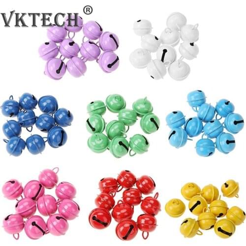 20pcs 25mm Metal Electroplating Jingle Bells Christmas Hanging Ornaments Xmas New Year Decoration Pet Pendants