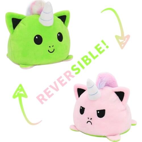 40 Color Reversible Plush Toys Animals unicorn Double-Sided Flip Doll Cute Soft Simulation Doll Toys For Children Gifts