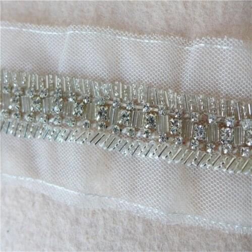 5.7 Yards/Bag New Charming Crystal Strass Rhinestone Trims Rhinestone Chain Trim For Sash Belt Clothes Bridal Headpiece