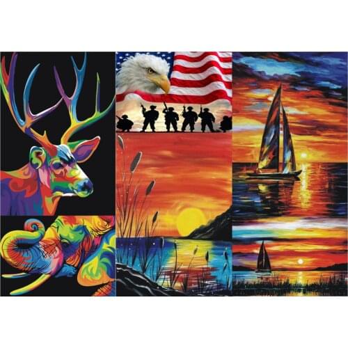 5D DIY diamante pintura animal punto de cruz redondo diamante mosaico bordado decoración año nuevo regalo