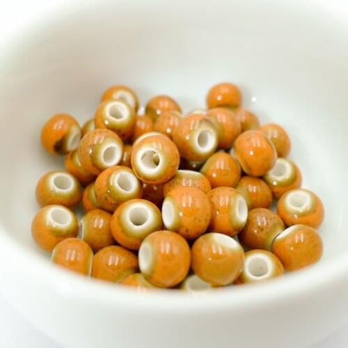 6# 100pcs China Ceramic Beads For Bracelet Making Round Procelain Bead For Jewelry Making 6mm Beads #A504C