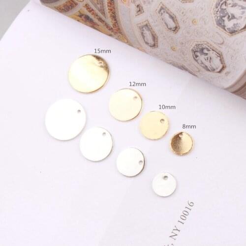 DIY accessories green copper fittings Manual Korea puckering circular minimalist earrings ear clip earrings jewelry materials