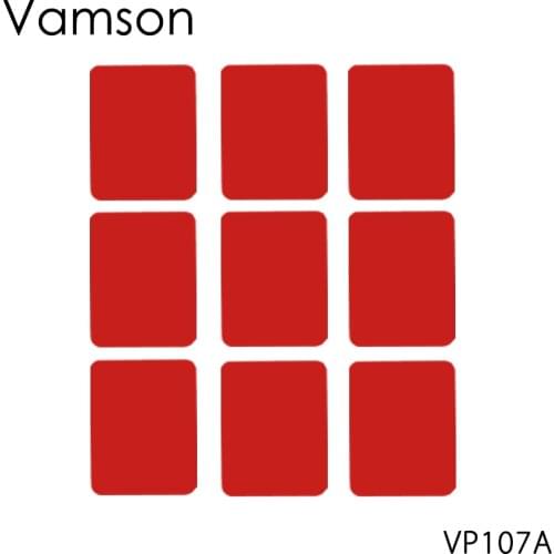 Vamson Accessories 9Pcs Red Flat Adhesive Sticker For Gopro hero 8 7 6 5 4 for SJ4000 for Xiaomi for Yi Sport Camera VP107A