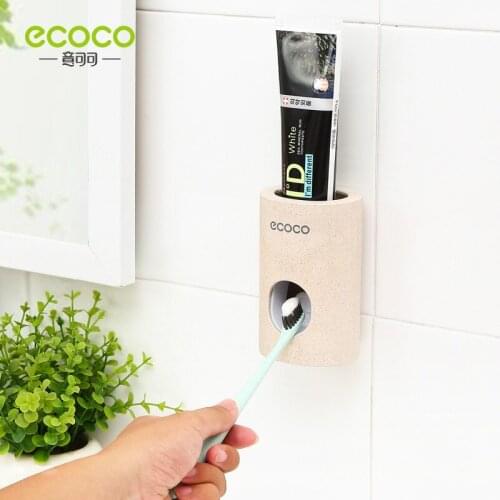 Ecoco Automatic Toothpaste Squeezer, Toothpaste Dispenser Punch-free, Toothpaste Holder Wall Hanging, Family Bathroom Supplies