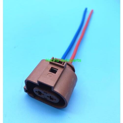 Free Shipping 5/10/20/50/100pcs 2 Pin 6.3mm Sealed Automotive Waterproof Connectors Plug Fan Socket 3B0973752A wire harness