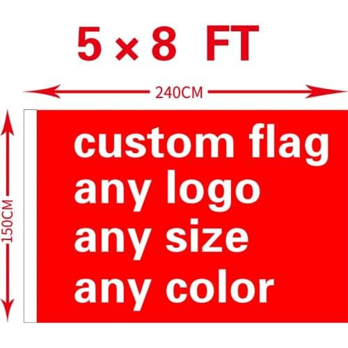 Free shipping xvggdg Custom Flag 150X240cm (5x8FT) Polyester any logo any color Custom flag banner