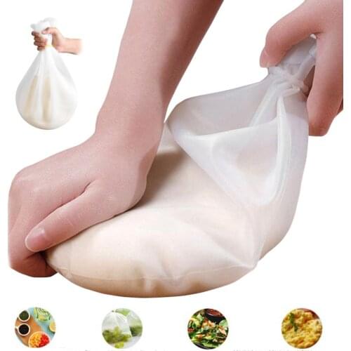 Large/Small Kitchen Tool Silicone Dough Bag Flour Mixing Bag Mixed Multifunctional Pastry Food Preservation Bag Reusable Dough B