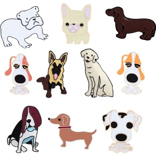 Terrier Dogs Brooches Pins Pendant Badge Decorated Pins Jewelry Cartoon Cute Puppy Brooches For Men And Women Fashion Kids Gifts