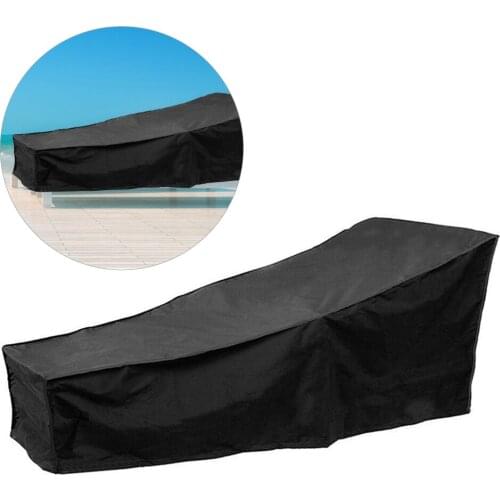 Lounge Chair Cover Outdoor Chaise Dustproof Waterproof Cover Patio Garden Furniture Recliner Woven Polyester Protection Cover