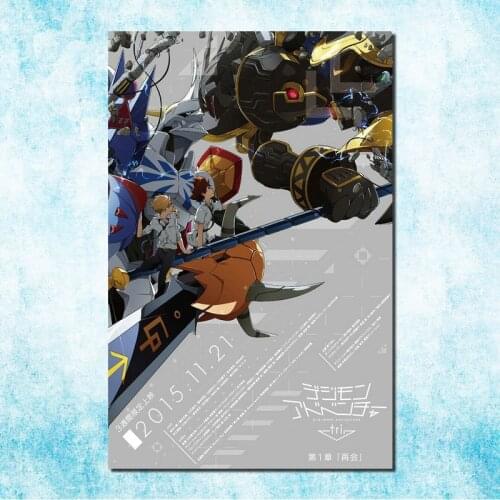 Digimon Adventure Tri Anime Silk Canvas Poster Print 13x20 Inch YagamiTaichi Agumon Pictures For Living Room Decor -7