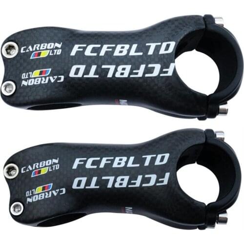 FCFB 3K Carbon Fiber MTB Bicycle Stem 31.8MM Carbon Road Bike Stem Cycling Handlebar 6/17 Degree 80 90 100 110 120 130 MM