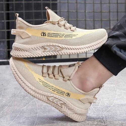 Fashion Men Sneakers Mesh Casual Shoes Lac-Up Lightweight Vulcanize Shoes Walking Sneakers Zapatillas Hombre 39-44