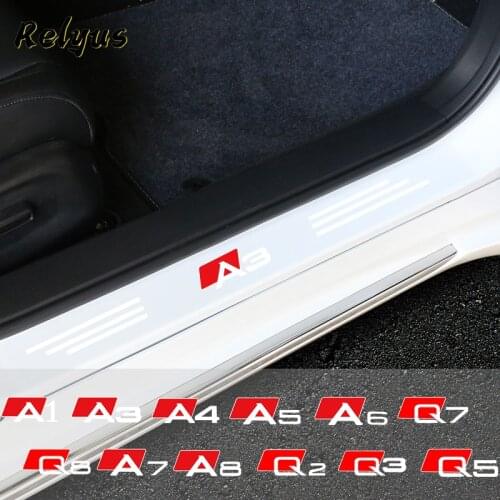 Car Door Sill Stickers Edge Protector Anti Scratch Transparent Film For Audi A1 A3 A4 A5 A6 A7 A8 Q2 Q3 Q5 Q7 Q8 Accessories