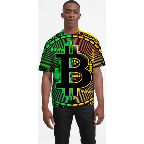 New Mens Short Sleeve Shirt Bitcoin Tshirt Hot Sale Tshirt Oversized T shirt Sweatshirt Quick-drying Streetwear Man Clothing