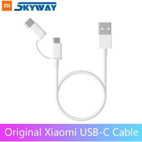 Original Xiaomi Two in One Charging Cable Micro USB to Type-C Support Fast Charge for Xiaomi Smart Phone Xiaomi Mi Pad